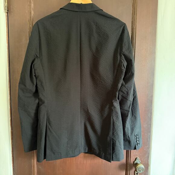 J.CREW | Black Ludlow Slim-fit unstructured suit jacket seersucker Blazer | 38R - Picture 3 of 9